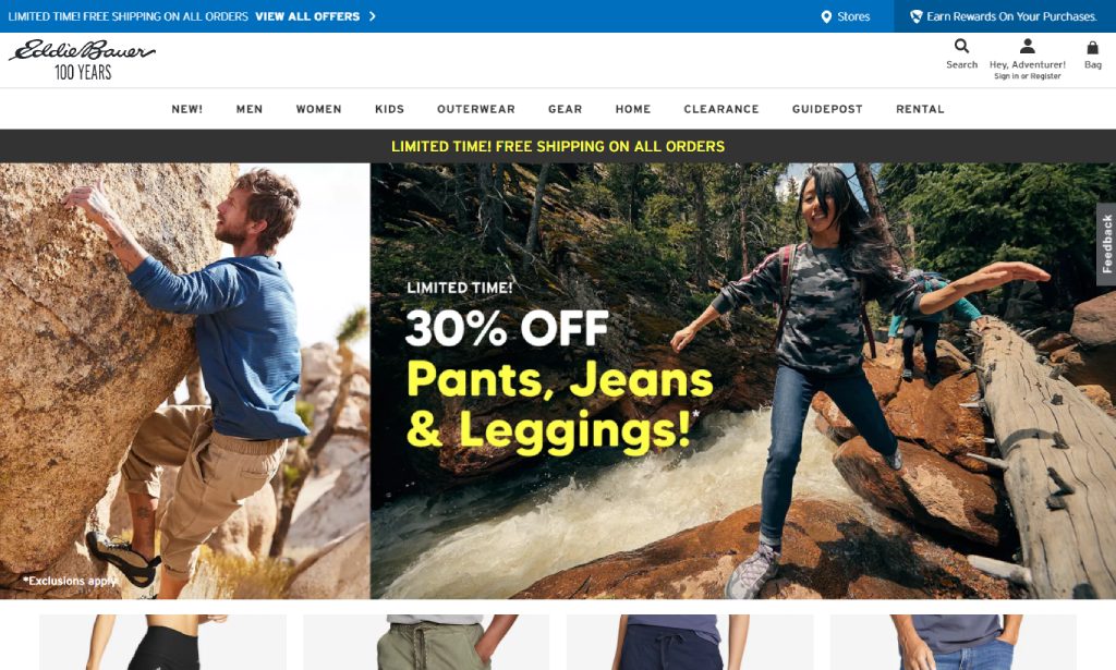 Eddie Bauer has made apparel, footwear, and gear to inspire