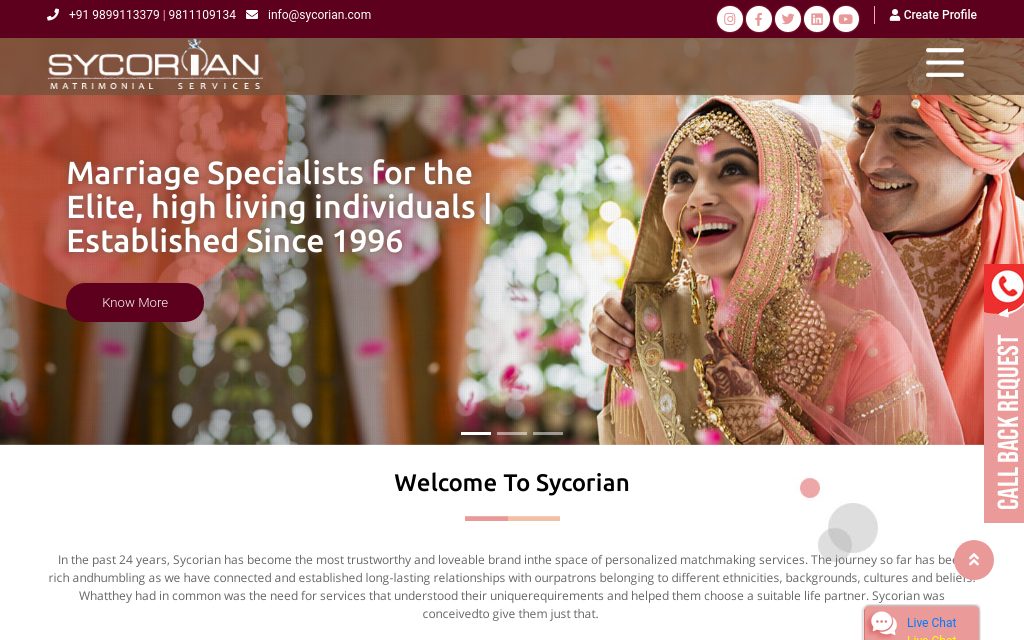 Sycorian_ Online Matrimonial Service Provider in Delhi