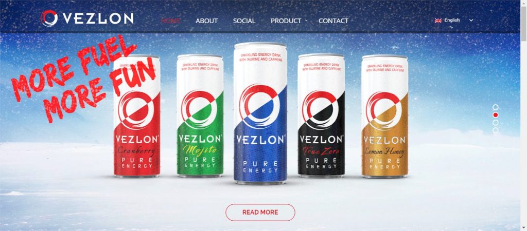 Velzon Energy Drink_Business Informative Website